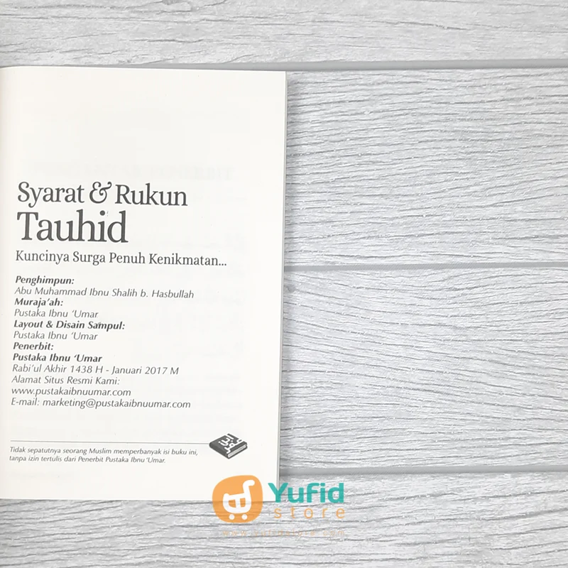 BUKU SAKU SYARAT DAN RUKUN TAUHID KUNCI SURGA PENUH KENIKMATAN (PUSTAKA IBNU UMAR) - Image 3
