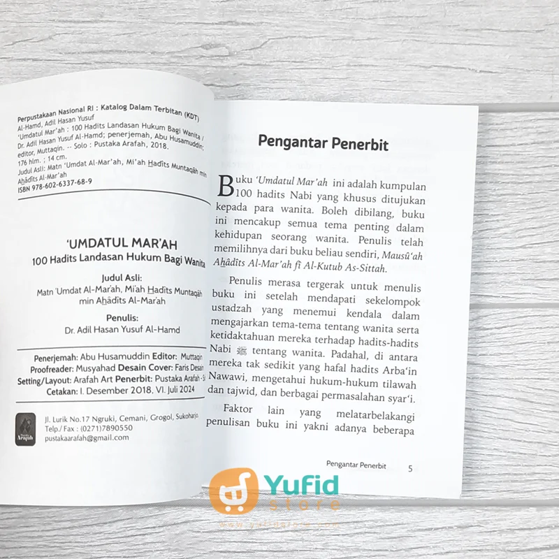 BUKU UMDATUL MAR'AH - 100 HADITS LANDASAN HUKUM BAGI WANITA (PUSTAKA ARAFAH) - Image 3