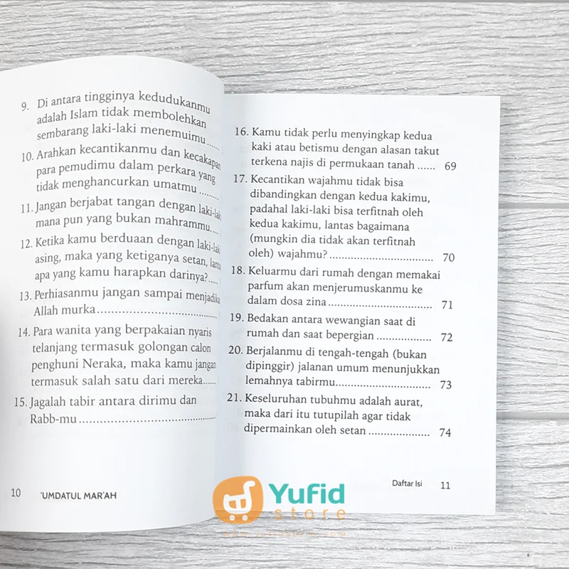 BUKU UMDATUL MAR'AH - 100 HADITS LANDASAN HUKUM BAGI WANITA (PUSTAKA ARAFAH) - Image 5