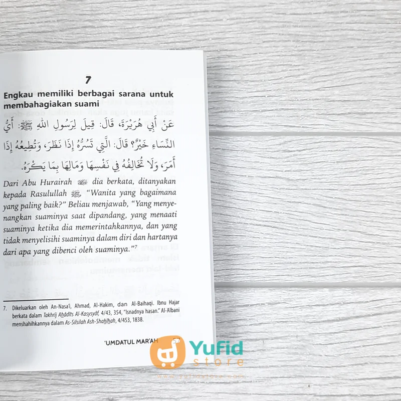 BUKU UMDATUL MAR'AH - 100 HADITS LANDASAN HUKUM BAGI WANITA (PUSTAKA ARAFAH) - Image 7