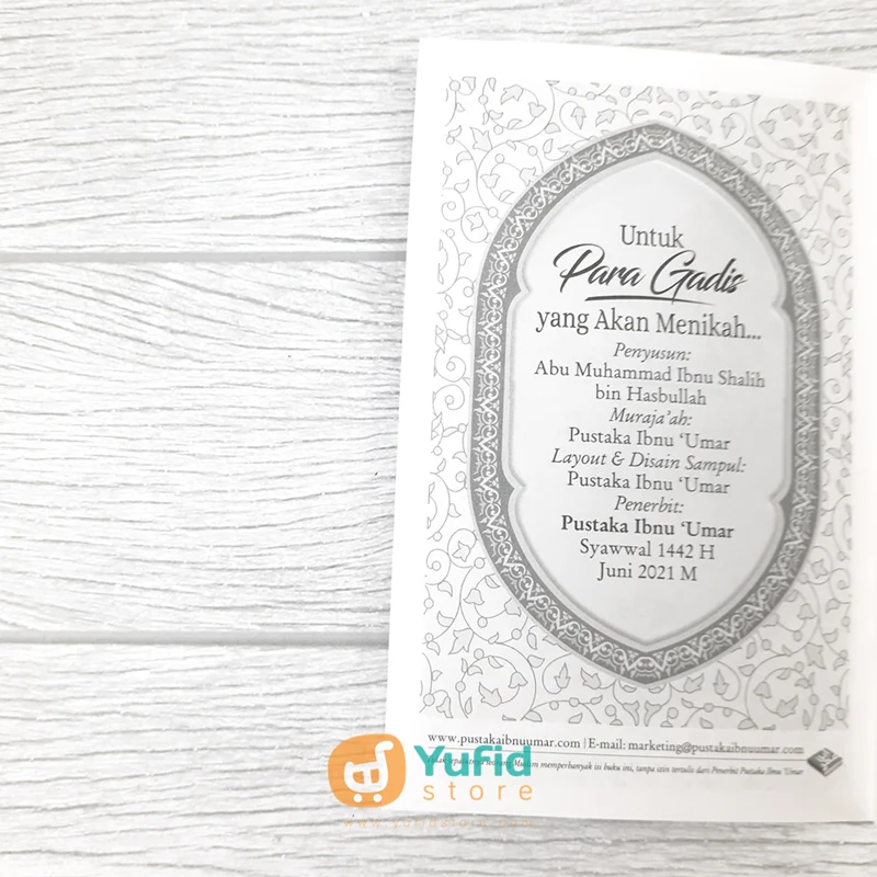 BUKU SAKU UNTUK PARA GADIS YANG AKAN MENIKAH (PUSTAKA IBNU UMAR) - Image 3