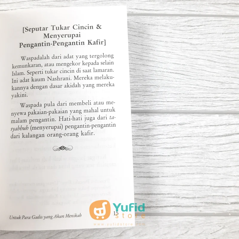 BUKU SAKU UNTUK PARA GADIS YANG AKAN MENIKAH (PUSTAKA IBNU UMAR) - Image 6
