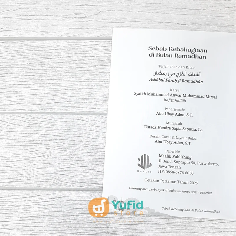 BUKU SEBAB KEBAHAGIAAN DI BULAN RAMADHAN (MAALIK PUBLISHING) - Image 3