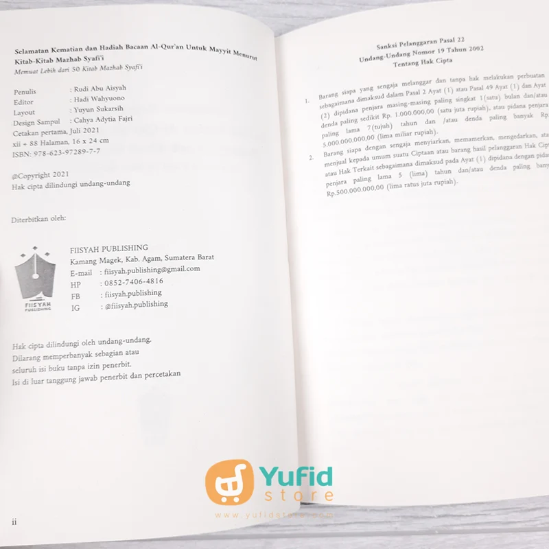 Buku Selamatan Kematian dan Hadiah Bacaan Al-Quran Untuk Mayyit Menurut Kitab-Kitab Madzhab Syafi'i (Fiisyah Publishing) - Image 3
