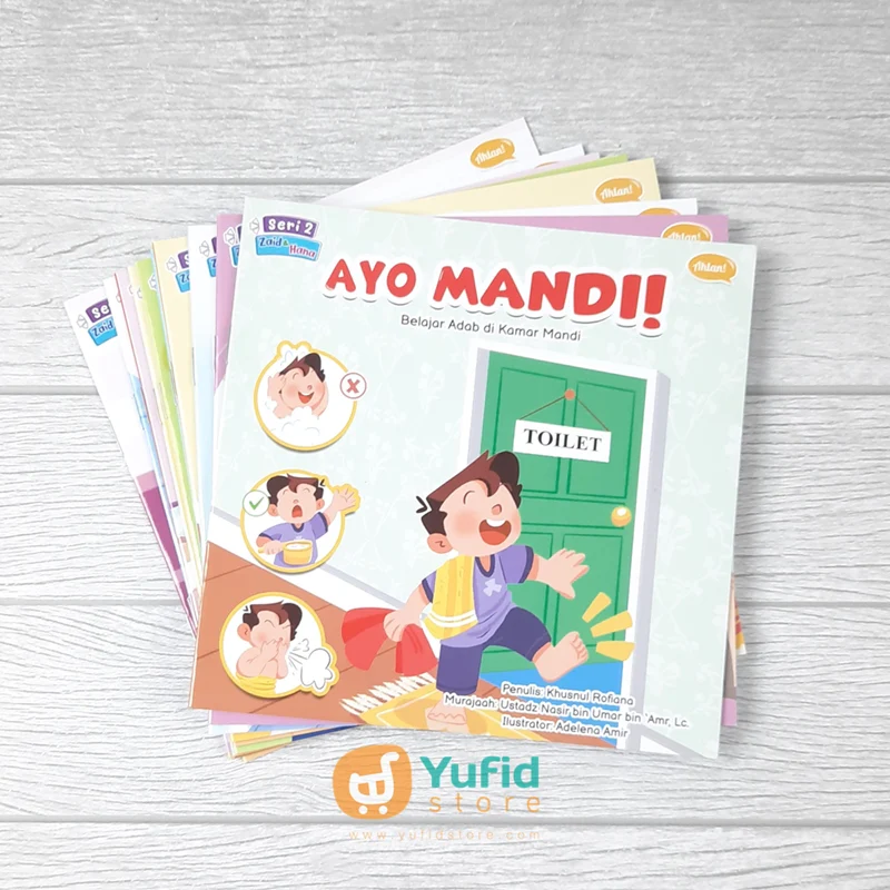 BUKU SERI 2 ZAID & HANA - MENGAJARKAN ADAB SEHARI-HARI ANAK SECARA ISLAMI - SET 10 BUKU (AHLAN)