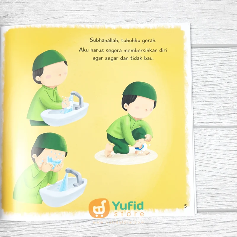 BUKU SERI ANAK MANDIRI - MANDI GOSOK GIGI BERPAKAIAN (AHLAN) - Image 5