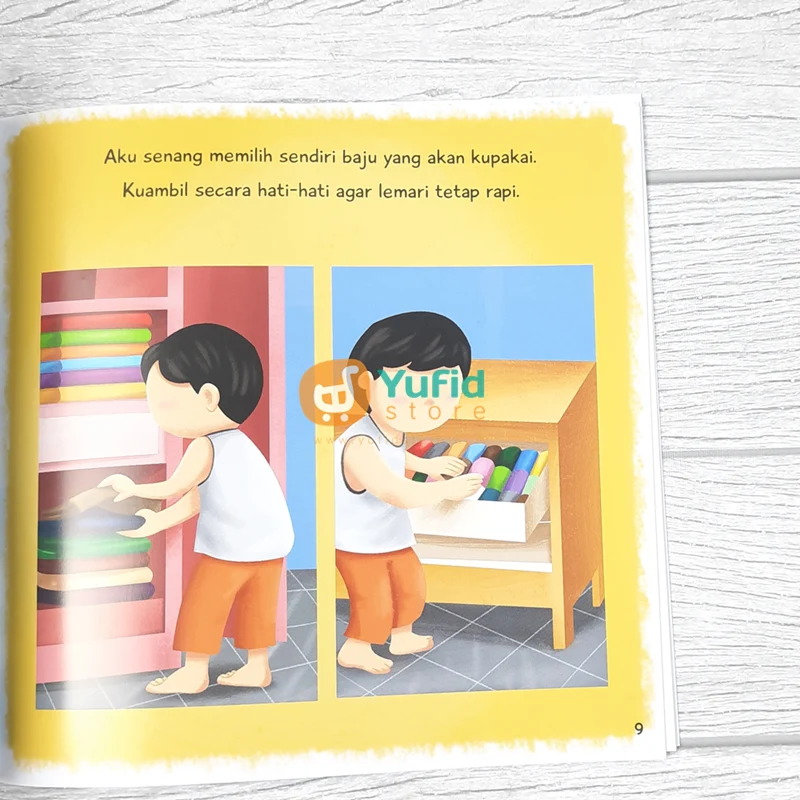 BUKU SERI ANAK MANDIRI - MANDI GOSOK GIGI BERPAKAIAN (AHLAN) - Image 7