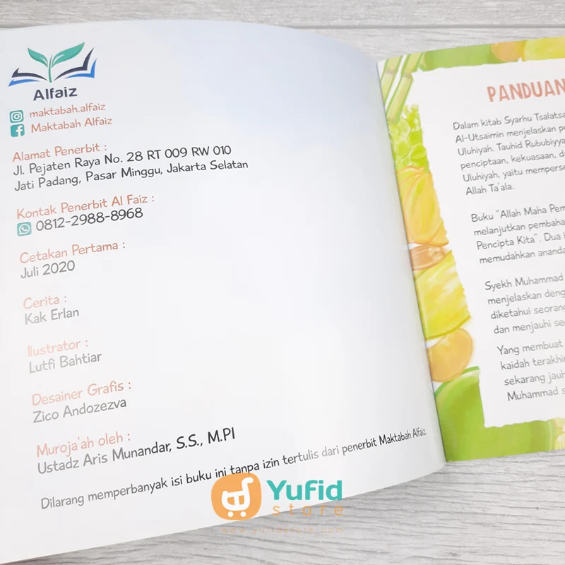 Buku Anak Seri Tauhid Allah Maha Pemilik dan Pengatur (Maktabah Alfaiz) - Image 3