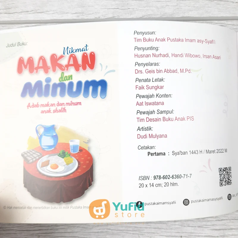 BUKU SERIAL ADAB ANAK SHALIH NIKMAT MAKAN DAN MINUM (PUSTAKA IMAM ASY SYAFII) - Image 4