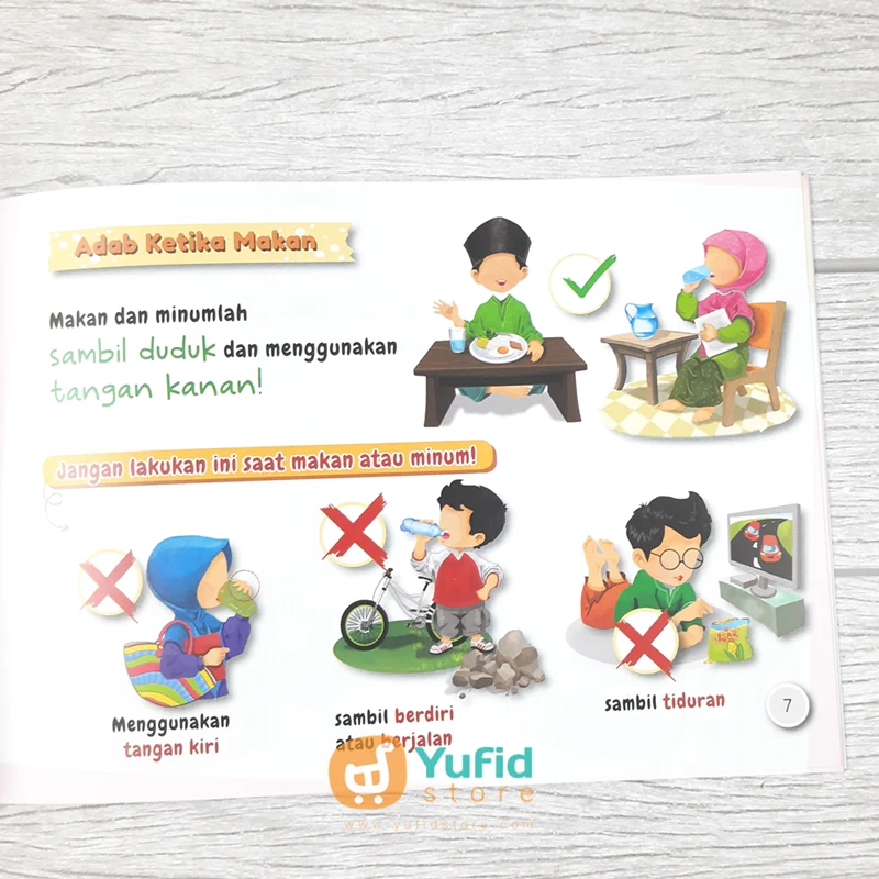 BUKU SERIAL ADAB ANAK SHALIH NIKMAT MAKAN DAN MINUM (PUSTAKA IMAM ASY SYAFII) - Image 6