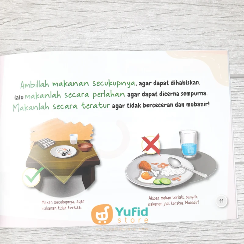 BUKU SERIAL ADAB ANAK SHALIH NIKMAT MAKAN DAN MINUM (PUSTAKA IMAM ASY SYAFII) - Image 7
