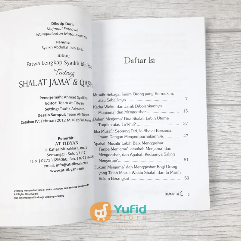 BUKU SHALAT JAMA’ DAN QASHAR FATWA LENGKAP SYAIKH BIN BAAZ (AT-TIBYAN) - Image 3