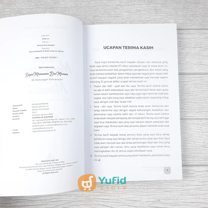 BUKU SIAPA MENANAM DIA MENUAI 40 RENUNGAN KEHIDUPAN (PUSTAKA AL-KAUTSAR) - Image 3