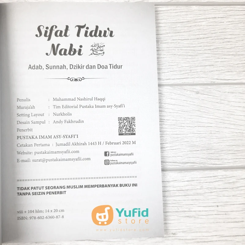 BUKU SIFAT TIDUR NABI (PUSTAKA IMAM ASY SYAFII) - Image 3