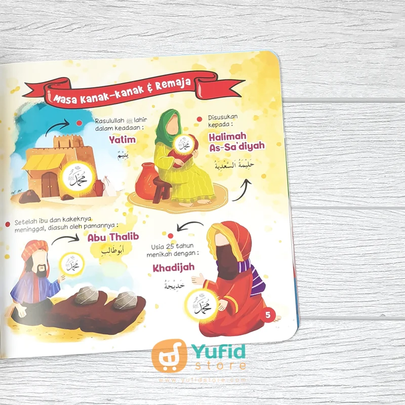 BUKU SIRAH NABAWIYAH FOR BABY 100 KATA PERTAMAKU TENTANG RASULULLAH (MEDIA SHOLIH) - Image 6