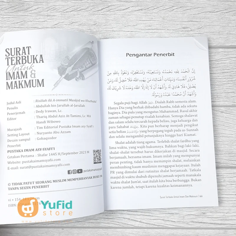 BUKU SURAT TERBUKA UNTUK IMAM DAN MAKMUM (PUSTAKA IMAM ASY-SYAFII) - Image 3