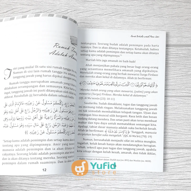 BUKU SURAT TERBUKA UNTUK PARA ISTRI - KUNCI SUKSES RUMAH TANGGA (PUSTAKA IMAM ASY SYAFII) - Image 7