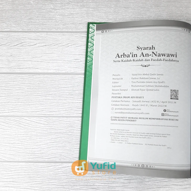 BUKU SYARAH ARBAIN AN-NAWAWI MEMUAT 42 HADITS NABI (PUSTAKA IMAM ASY SYAFII) - Image 3