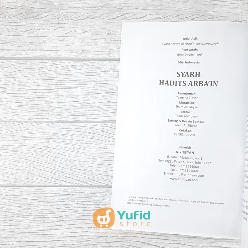 BUKU SYARAH HADITS ARBA'IN (AT-TIBYAN) - Image 3