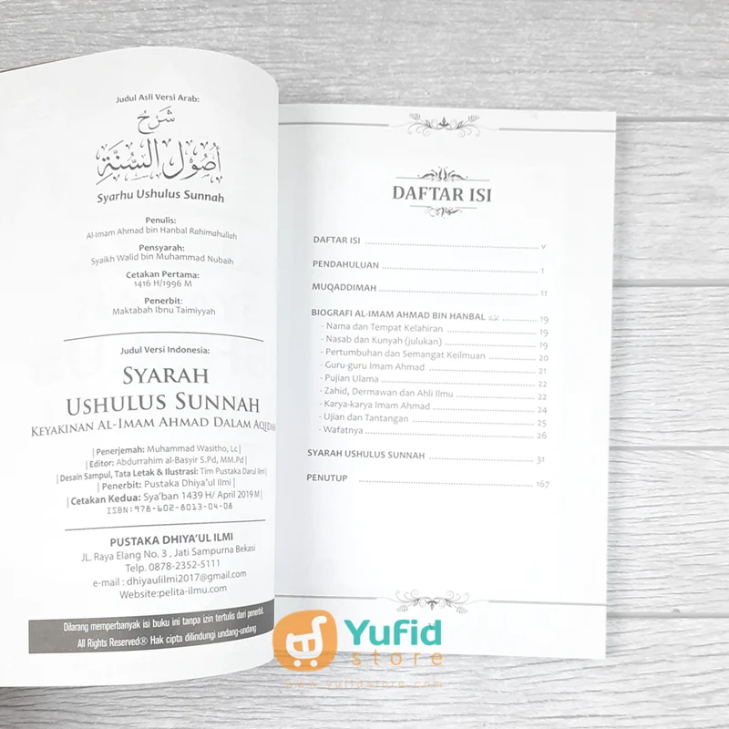 BUKU SYARAH USHULUS SUNNAH - KEYAKINAN AL-IMAM AHMAD DALAM AQIDAH (DHIYAUL ILMI) - Image 3