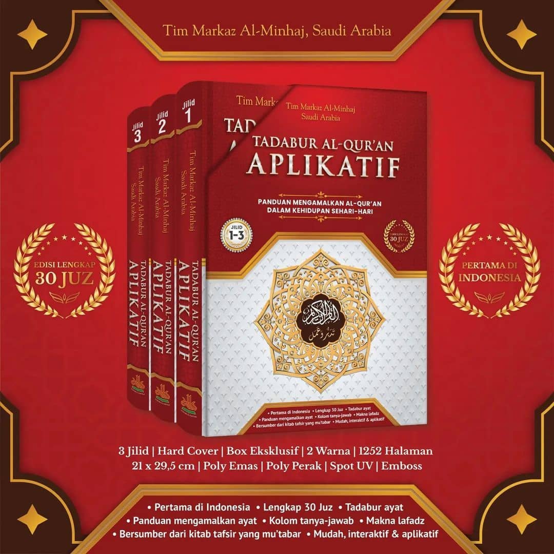 BUKU TADABUR AL-QUR'AN APLIKATIF - 1 SET - JILID 1-3 (PUSTAKA AL-KAUTSAR)