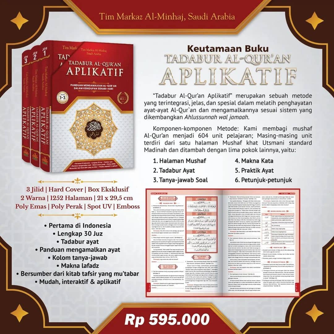 BUKU TADABUR AL-QUR'AN APLIKATIF - 1 SET - JILID 1-3 (PUSTAKA AL-KAUTSAR) - Image 3