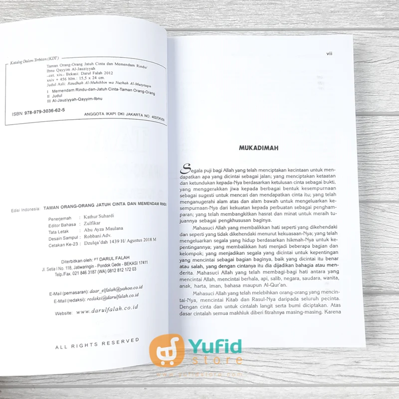 BUKU TAMAN ORANG-ORANG JATUH CINTA DAN MEMENDAM RINDU (DARUL FALAH) - Image 3