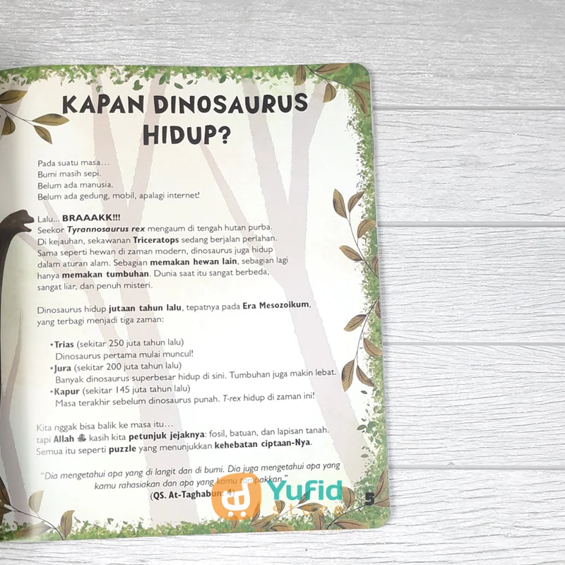 BUKU THE DINO BOOK - DINOSAURUS DALAM SAINS & PANDANGAN ISLAM (MAALIK KIDS) - Image 6