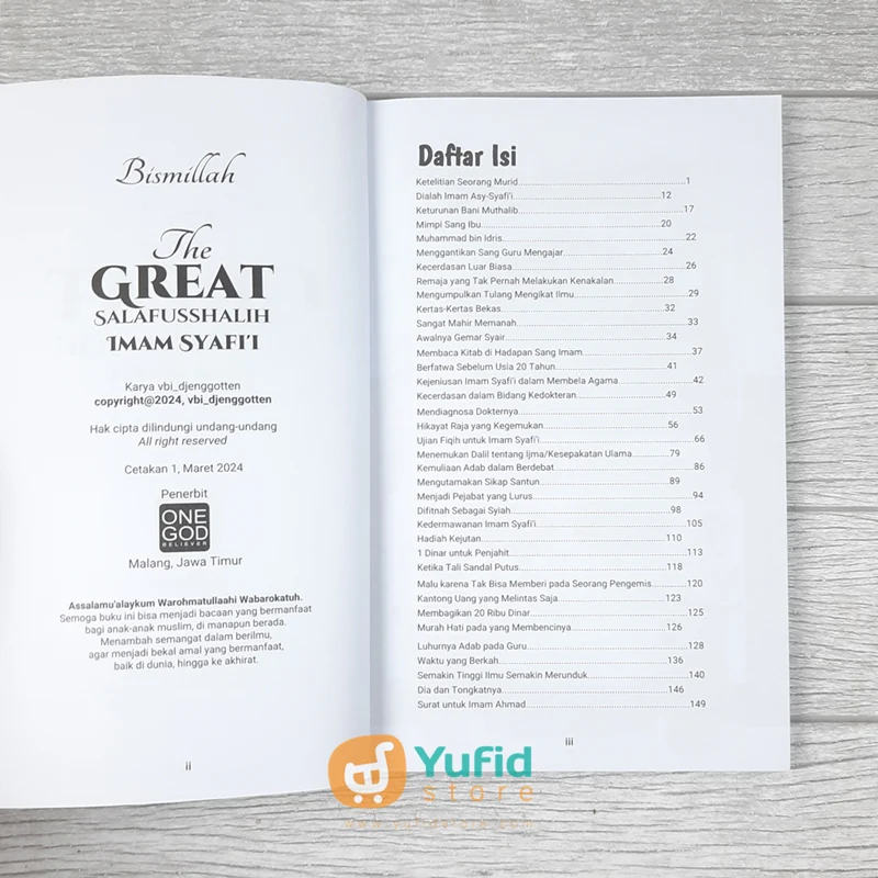 BUKU THE GREAT SALAFUSSHALIH 5 IMAM SYAFI'I (ONE GOD BELIEVER) - Image 3