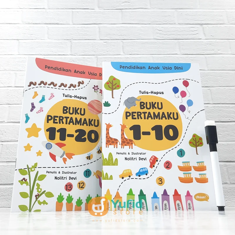 BUKU TULIS HAPUS BUKU PERTAMAKU 1-10 DAN 11-20 - SET 2 BUKU (AHLAN)