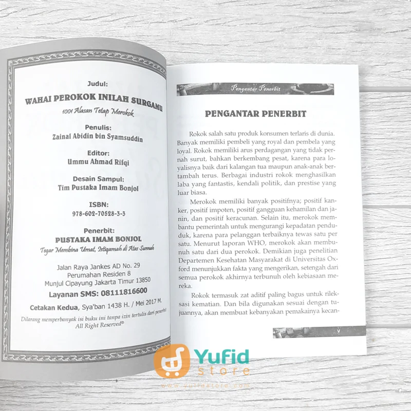 BUKU WAHAI PEROKOK INILAH SURGAMU 1001 ALASAN MEROKOK (PUSTAKA IMAM BONJOL) - Image 3