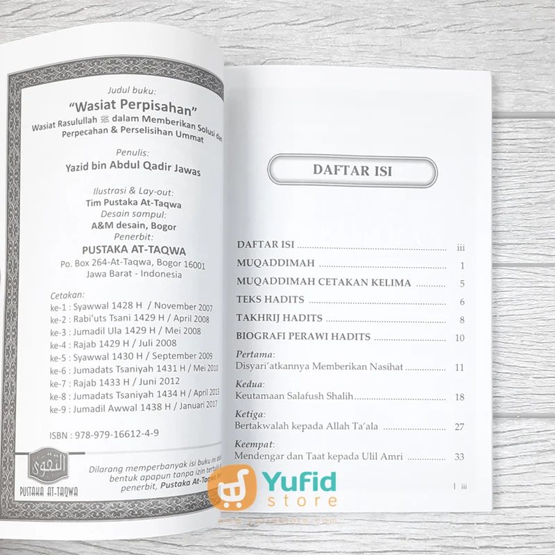 BUKU WASIAT PERPISAHAN (PUSTAKA AT TAQWA) - Image 3