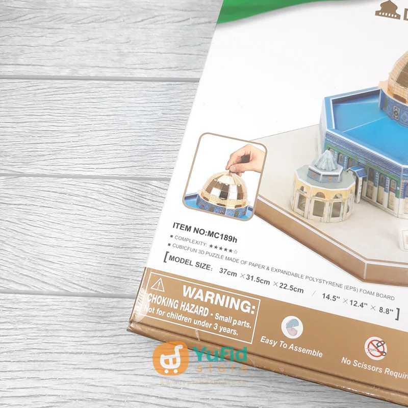 CubicFun 3D Puzzle Miniatur Kubah Shakhrah Dome of the Rock Palestina - Image 4