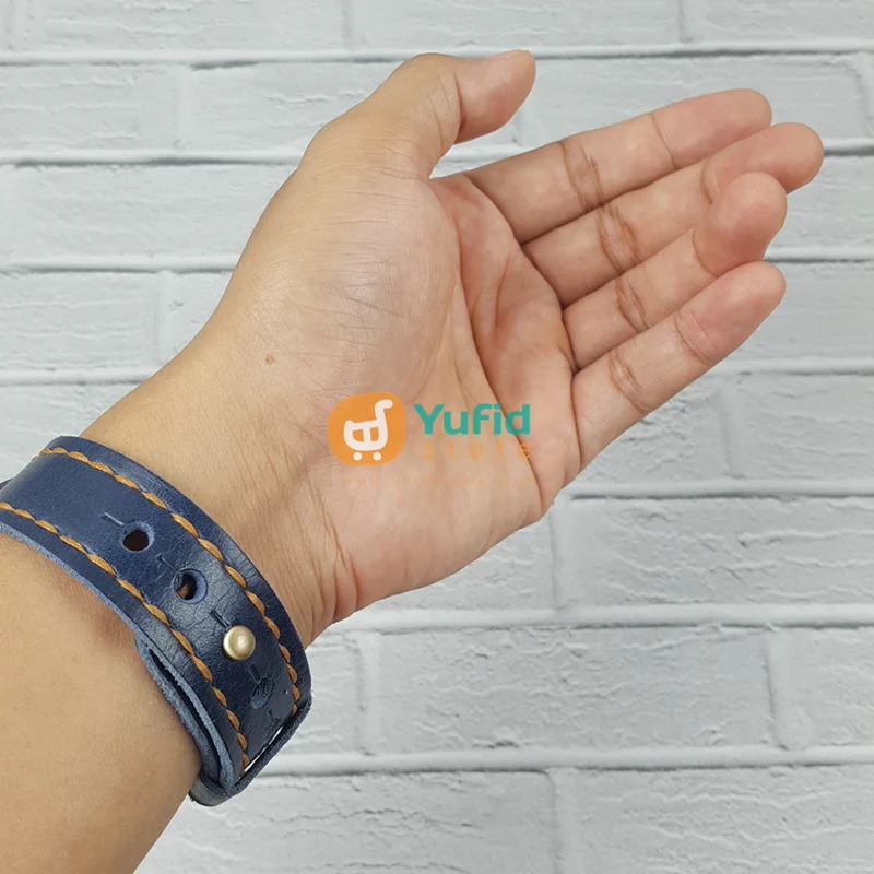 Jam Tangan Yufid.Tv Logo Ukir Strap Biru Diameter 40 - Image 6