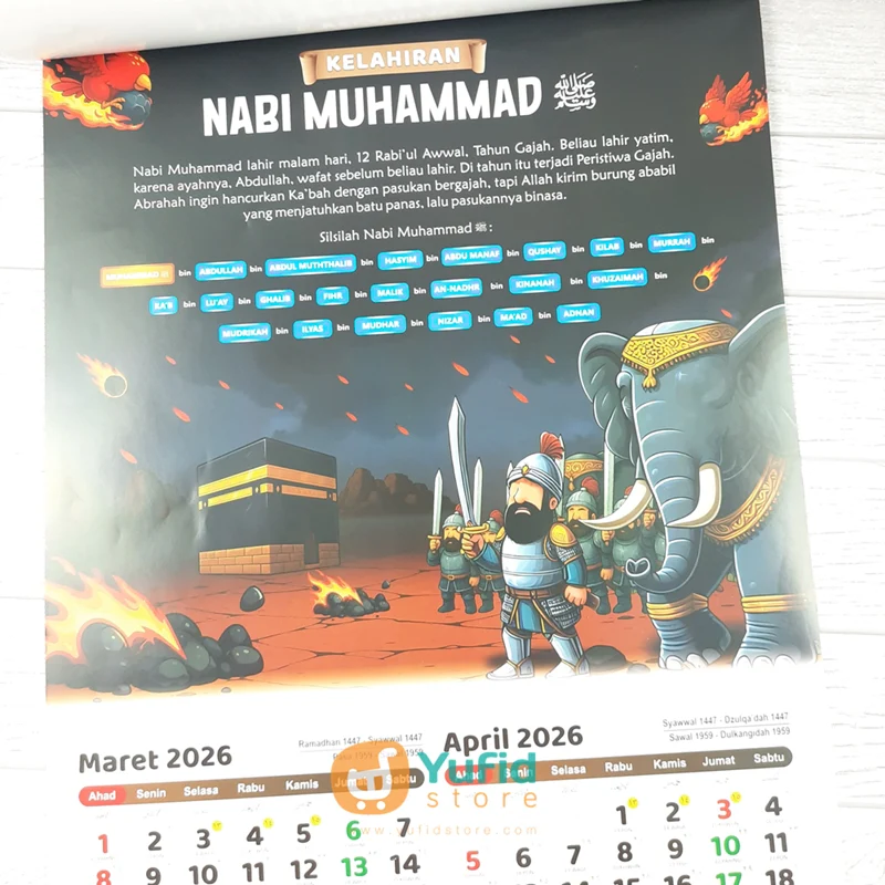 KALENDER ANAK TAHUN 2026 SIRAH NABAWIYYAH FOR KIDS (ARAFAH KIDS) - Image 7