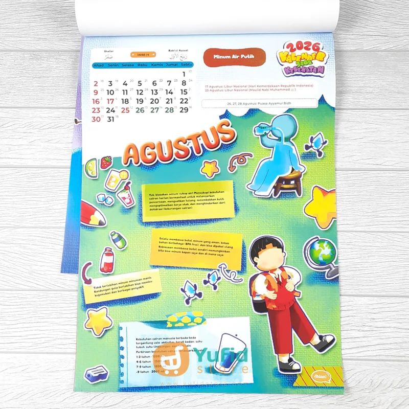 KALENDER DINDING ANAK 2026 JAGA KESEHATAN - 365 HARI HIDUP SEHAT DAN CERDAS (AHLAN) - Image 7