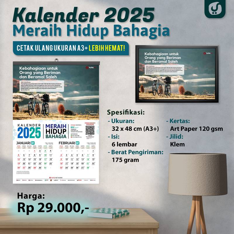 KALENDER DINDING YUFID 2025 MERAIH HIDUP BAHAGIA - CETAK ULANG UKURAN A3+ LEBIH HEMAT! - Image 4