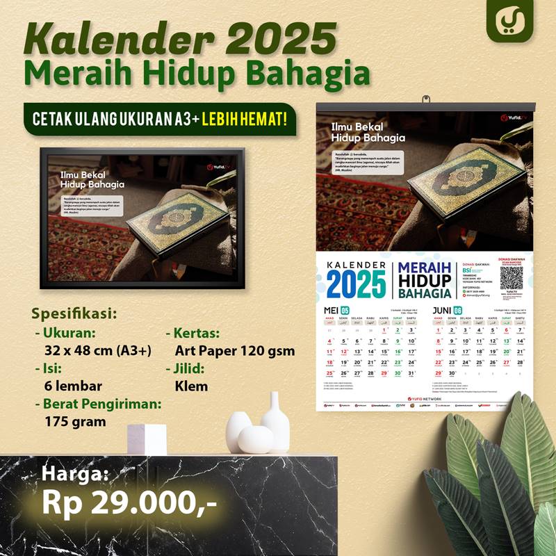 KALENDER DINDING YUFID 2025 MERAIH HIDUP BAHAGIA - CETAK ULANG UKURAN A3+ LEBIH HEMAT! - Image 6