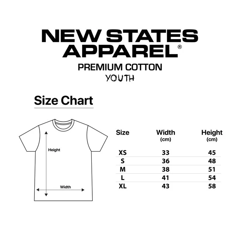 Kaos Polos Anak NSA Premium 24s - New States Apparel Premium Cotton Youth 72Y00 - Image 5