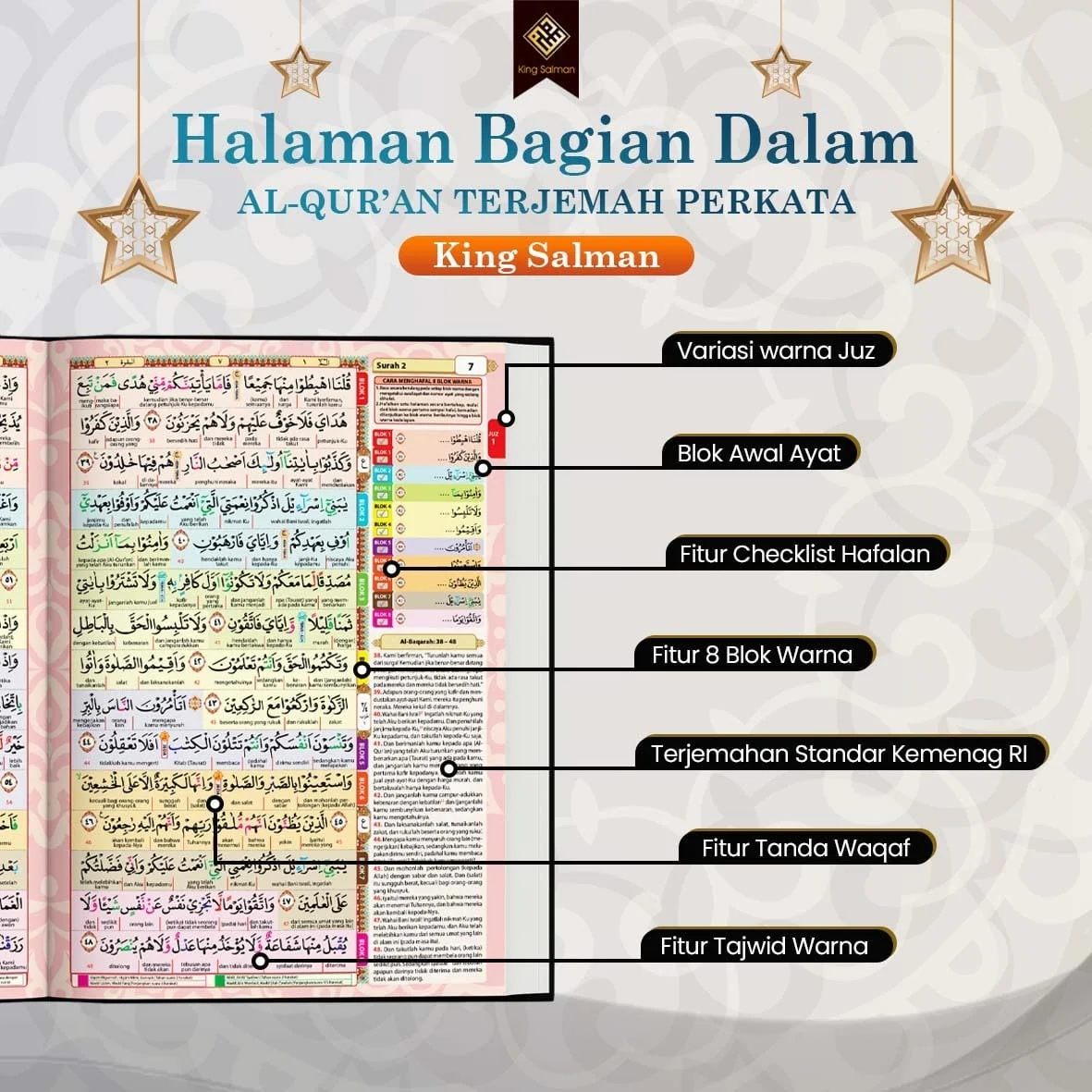 Mushaf Al-Qur’an Custom Nama Ukuran A5 Tipe Terjemah Perkata (King Salman) - Image 4
