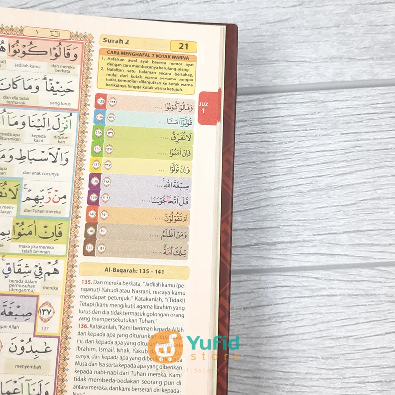 Paket Wakaf Mushaf Al-Qur'an A5 Tipe Terjemah Perkata Cover Cokelat dengan Custom Logo - 12 Eksemplar - Image 6