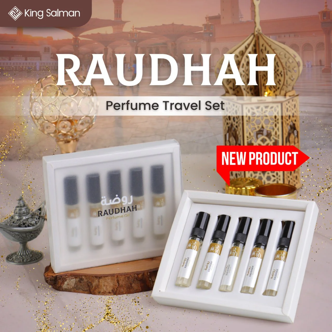 KING SALMAN PARFUM RAUDHAH TRAVEL SET ISI 5 BOTOL - Image 5