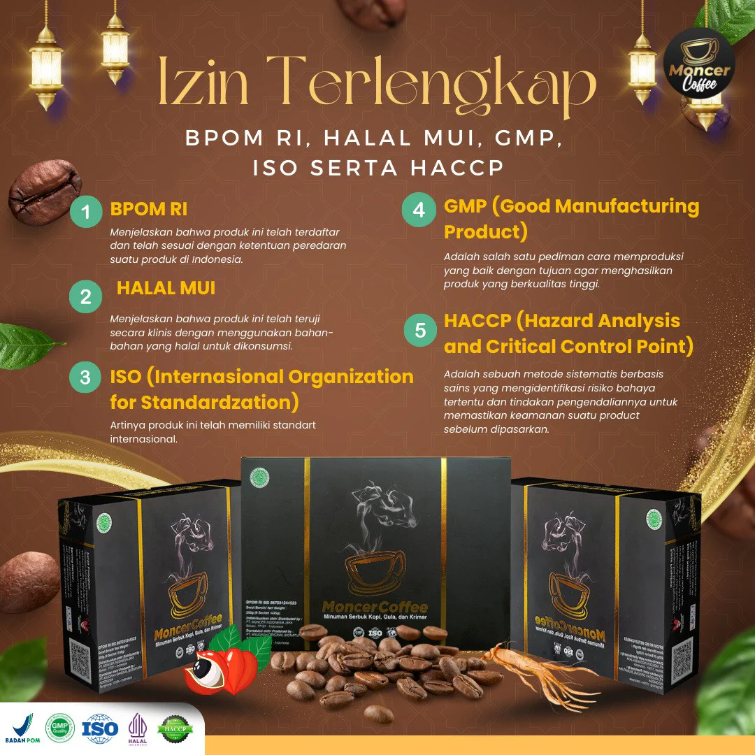 KOPI HERBAL STAMINA MONCER COFFEE - PAKET BOKS ISI 8 SACHET - Image 7