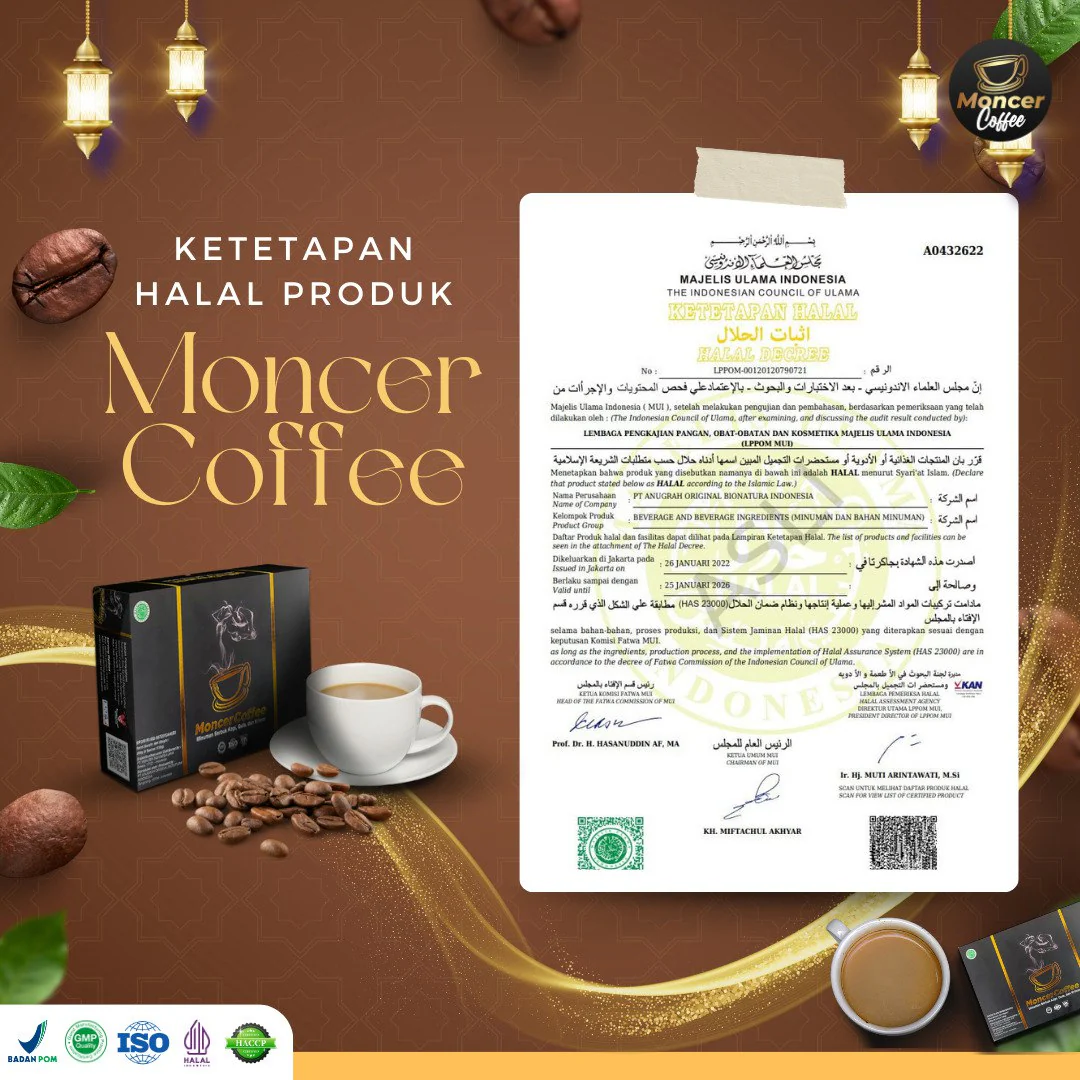 KOPI HERBAL STAMINA MONCER COFFEE - PAKET BOKS ISI 8 SACHET - Image 8