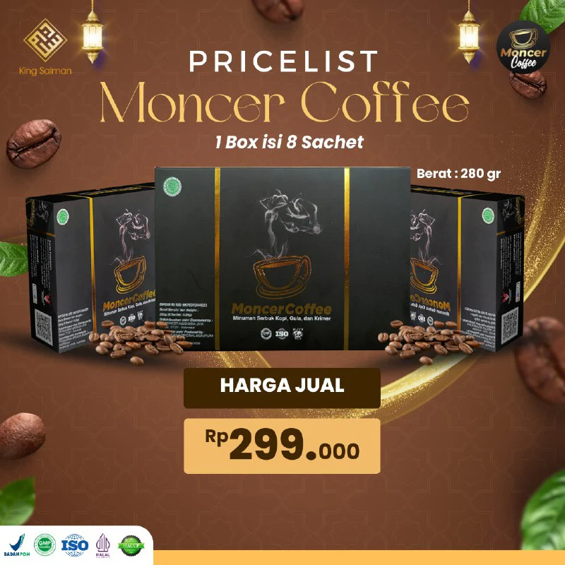 KOPI HERBAL STAMINA MONCER COFFEE - PAKET BOKS ISI 8 SACHET - Image 9