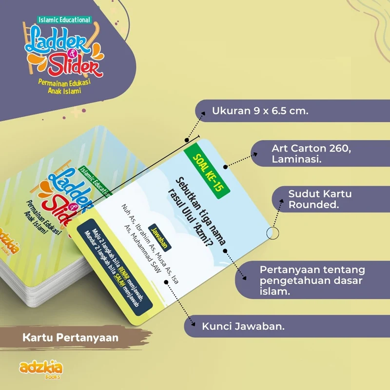 LADDER DAN SLIDER - PERMAINAN EDUKASI ANAK ISLAMI (ADZKIA BOOKS) - Image 3