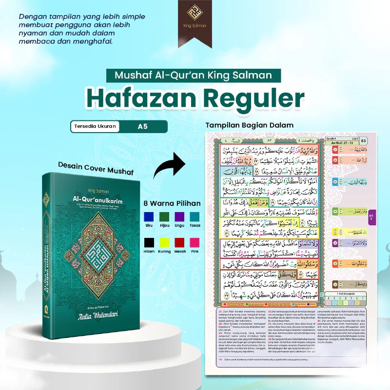 Mushaf Al-Qur’an Custom Nama Ukuran A5 Tipe Hafazan Reguler (King Salman) - Image 2