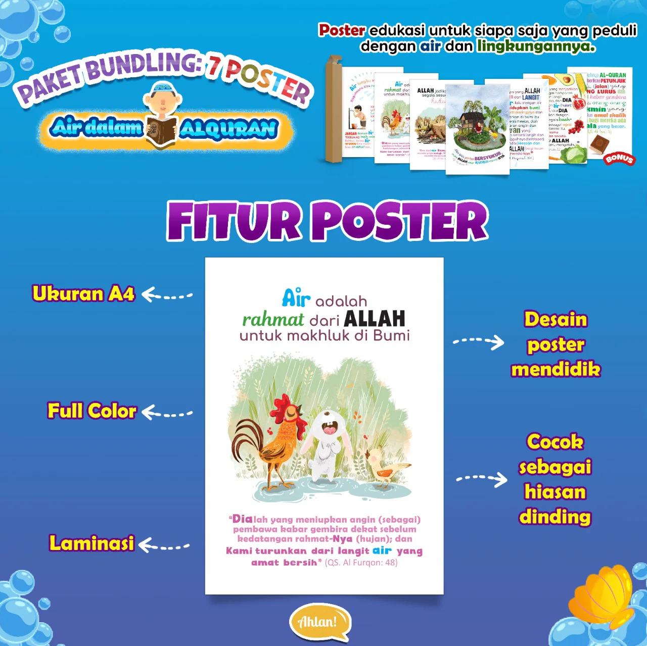 Paket Bundling 7 Poster Air Dalam Al-Quran (Ahlan) - Image 4
