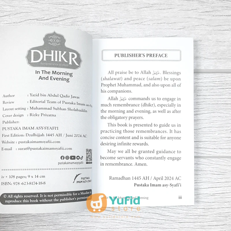 POCKET BOOK DHIKR REMEMBRANCE OF ALLAH IN THE MORNING AND EVENING (PUSTAKA IMAM ASY-SYAFII) - Image 3