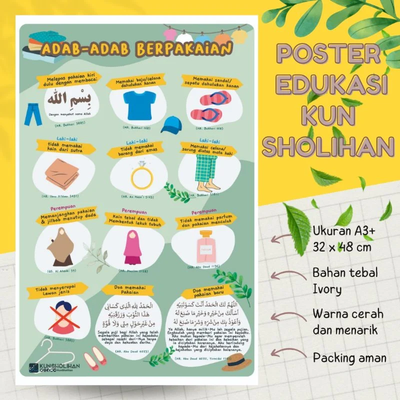 POSTER ADAB BERPAKAIAN (KUN SHOLIHAN)